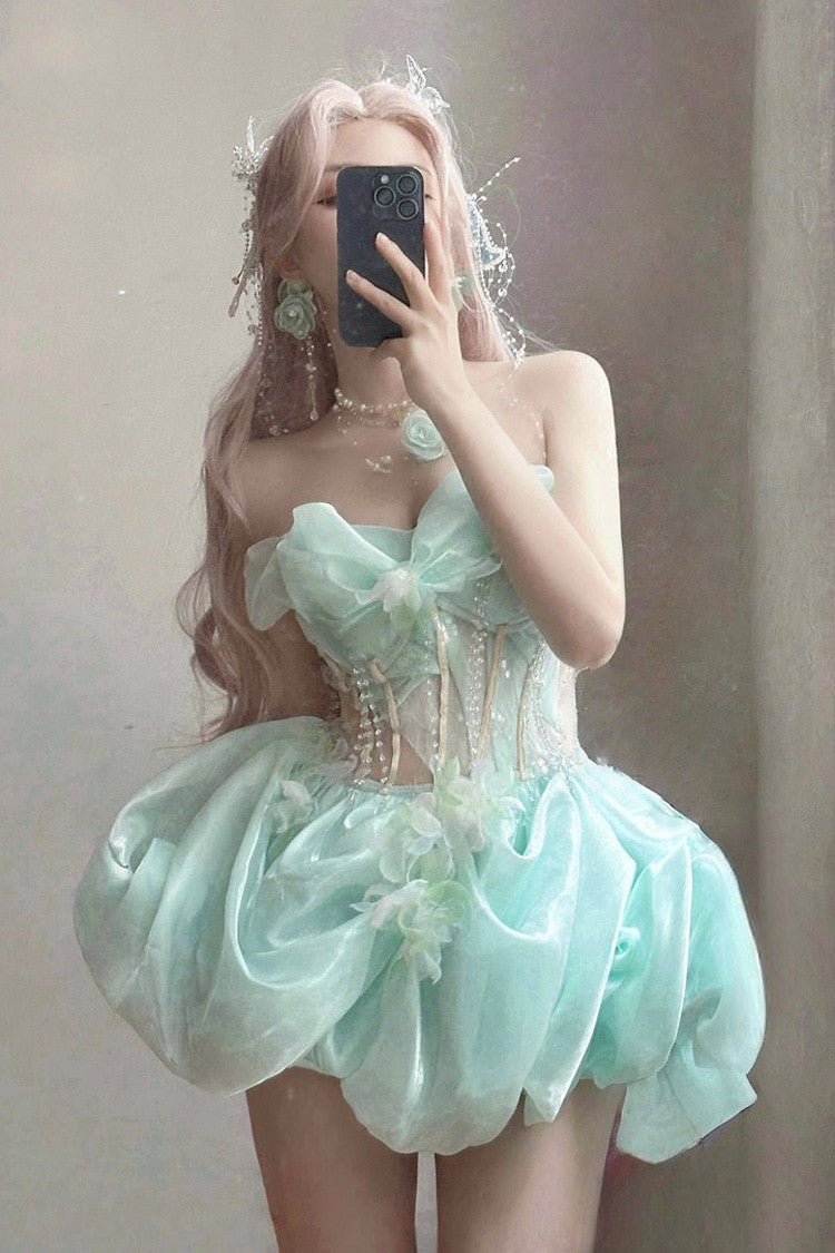 Lolita Jumper Skirt - Fairy, Green, Bow Detail, Sweet Style - Lolita Coordinate Dress - additional product view 3