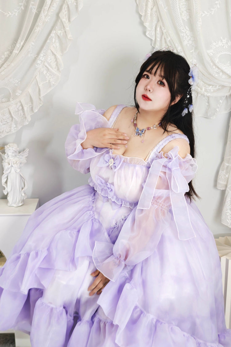Lolita Jumper Skirt - Fall Into The Purple Galaxy, Purple, Plus Size, Sweet Style - additional product view 5