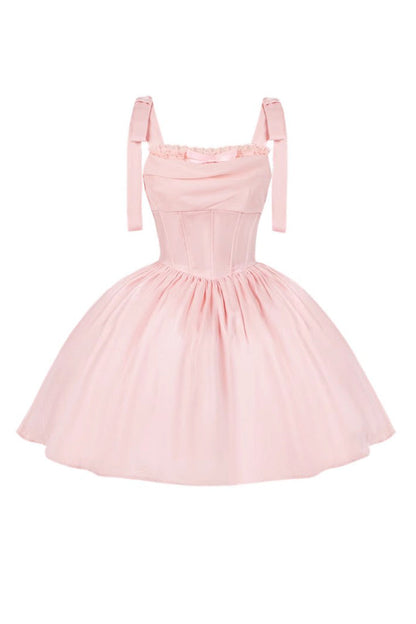 Lolita Jumper Skirt - Foamy Sea, Pink, Ruffled, Sweet Style, Bow Detail - additional product view 15