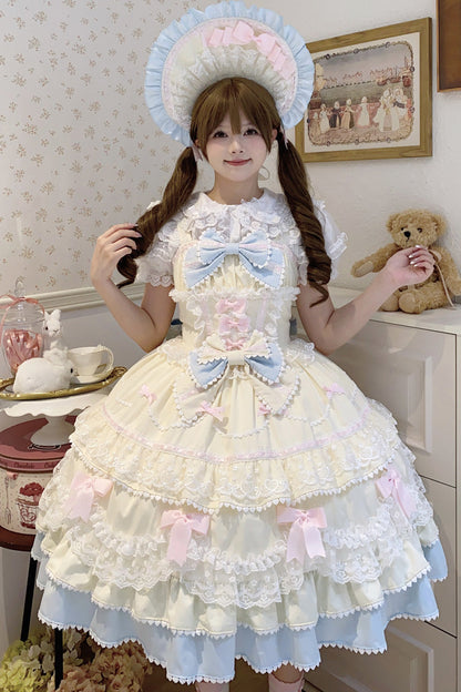 Lolita Jumper Skirt - Fondant Cake, 2 Colors, Lace Trim, Ruffled, Layered - additional product view 2