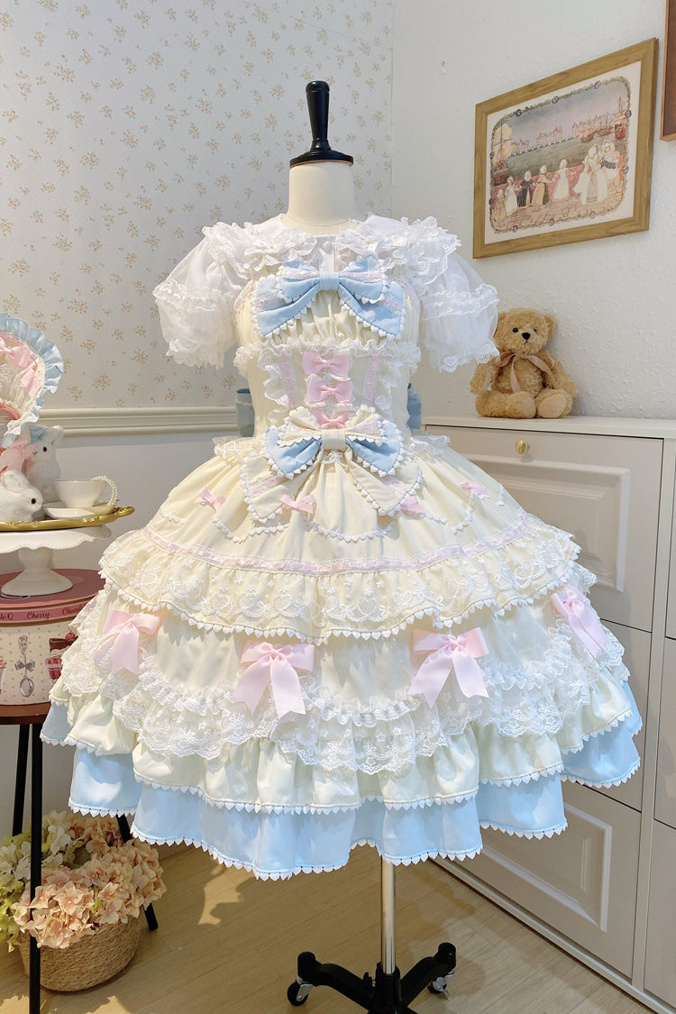 Lolita Jumper Skirt - Fondant Cake, 2 Colors, Lace Trim, Ruffled, Layered - additional product view 3
