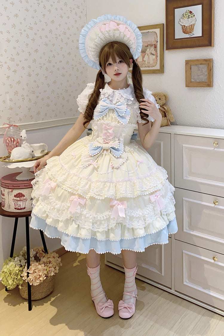 Lolita Jumper Skirt - Fondant Cake, 2 Colors, Lace Trim, Ruffled, Layered - additional product view 4