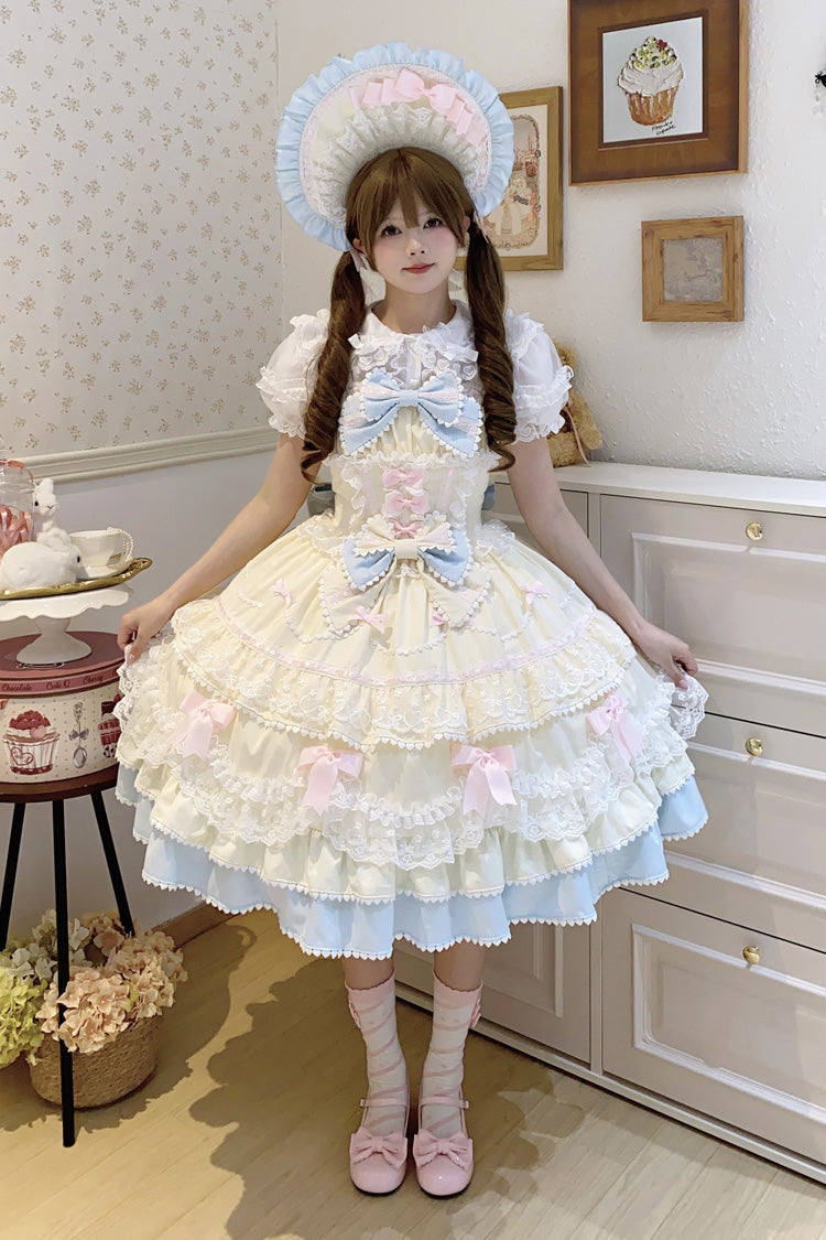 Lolita Jumper Skirt - Fondant Cake, 2 Colors, Lace Trim, Ruffled, Layered - additional product view 5