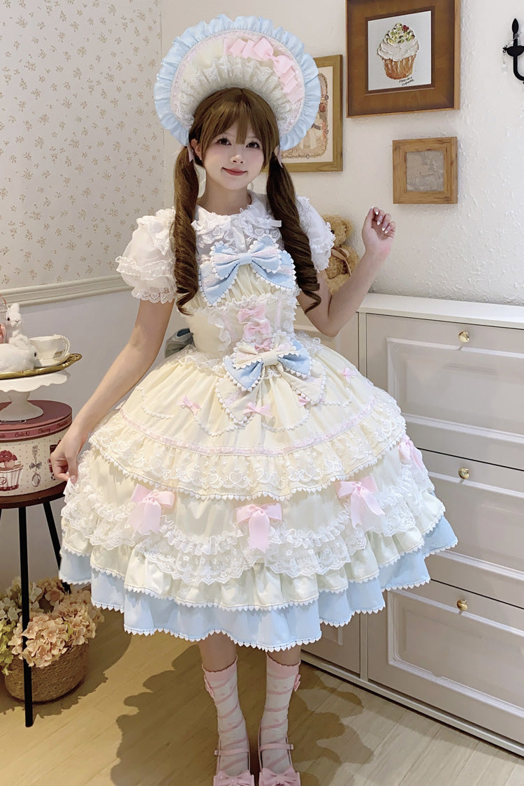 Lolita Jumper Skirt - Fondant Cake, 2 Colors, Lace Trim, Ruffled, Layered - additional product view 6