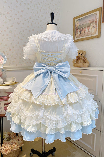 Lolita Jumper Skirt - Fondant Cake, 2 Colors, Lace Trim, Ruffled, Layered - additional product view 8
