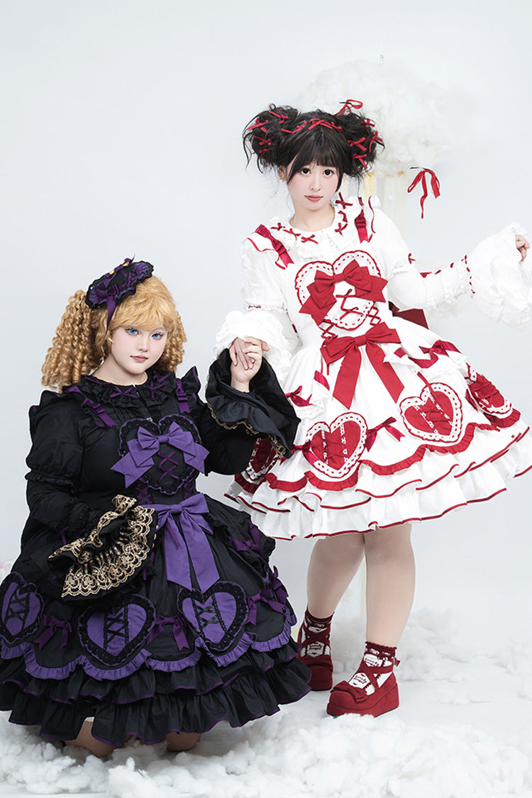 Lolita Jumper Skirt - Frosted Sugar Gift Box, 2 Colors, Plus Size, Bow Detail, Ruffled - additional product view 5