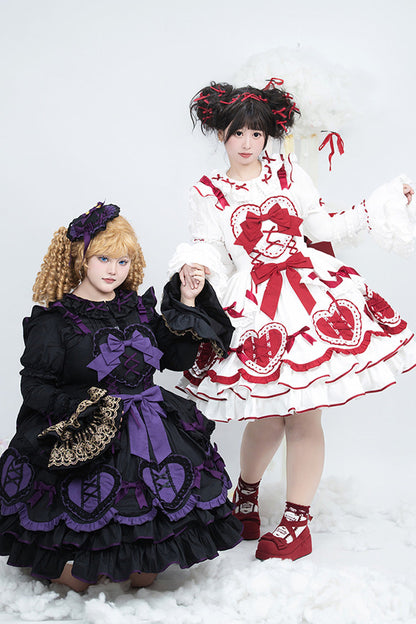 Lolita Jumper Skirt - Frosted Sugar Gift Box, 2 Colors, Plus Size, Bow Detail, Ruffled - additional product view 5