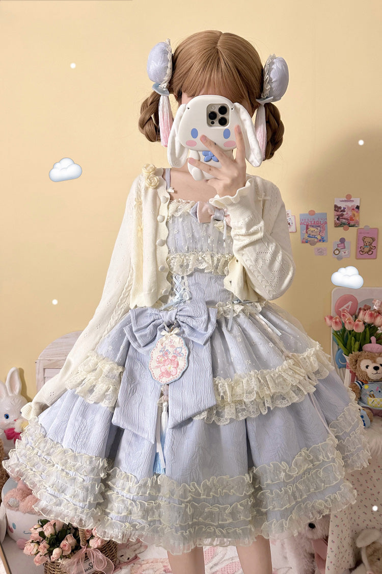 Lolita Jumper Skirt - Good Night, Peach, 3 Colors, Layered, Sweet Style - additional product view 16