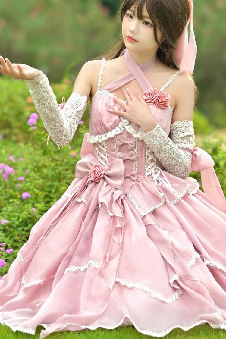 Lolita Jumper Skirt - Gorgeous Hanayome, 6 Colors, Sweet Style, Bow Detail - additional product view 9