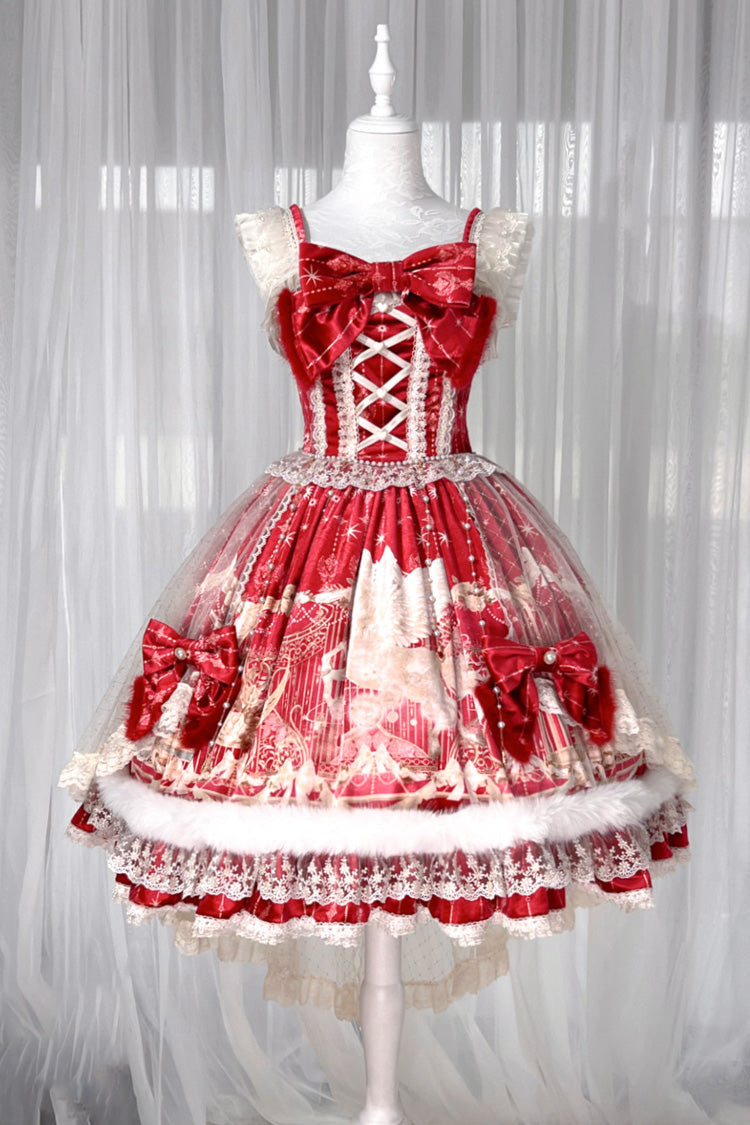 Lolita Jumper Skirt - Happy New Year, Red, Printed, Classic Style, Chinese-Inspired Style - additional product view 9