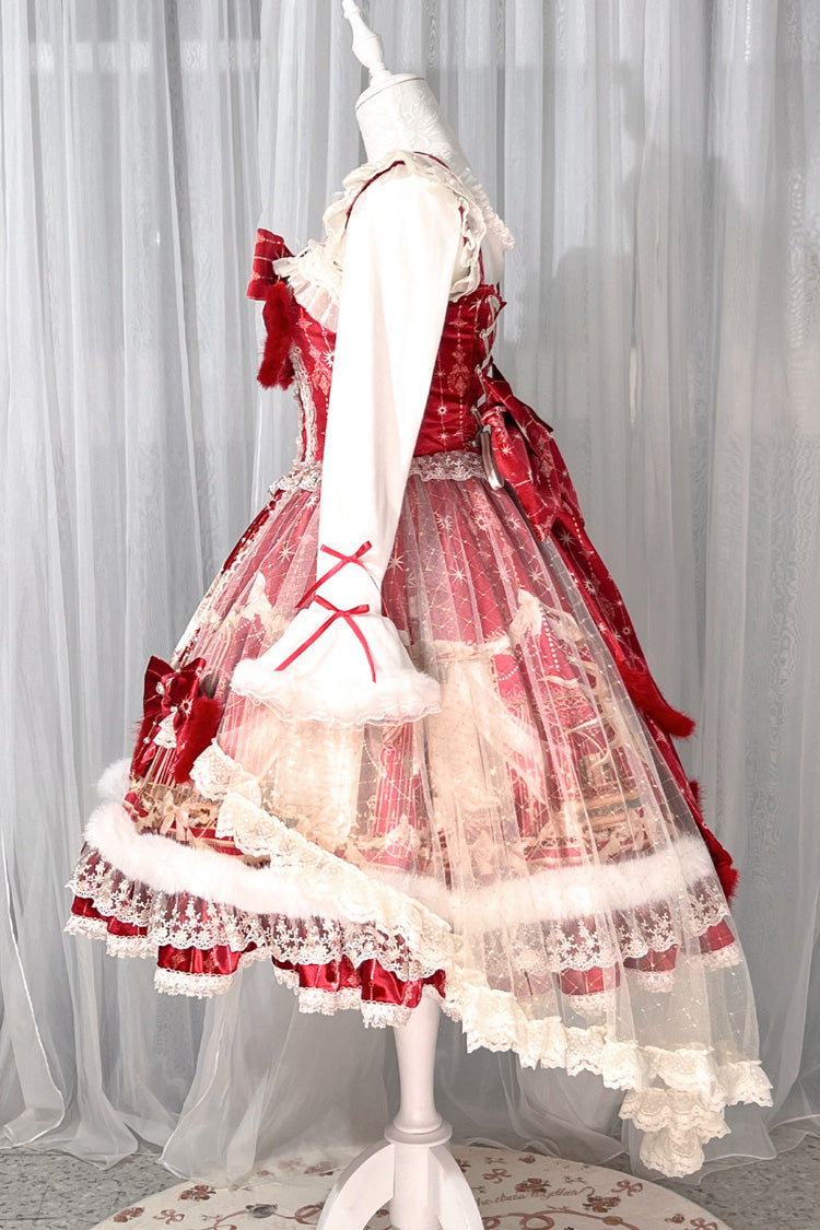 Lolita Jumper Skirt - Happy New Year, Red, Printed, Classic Style, Chinese-Inspired Style - additional product view 10