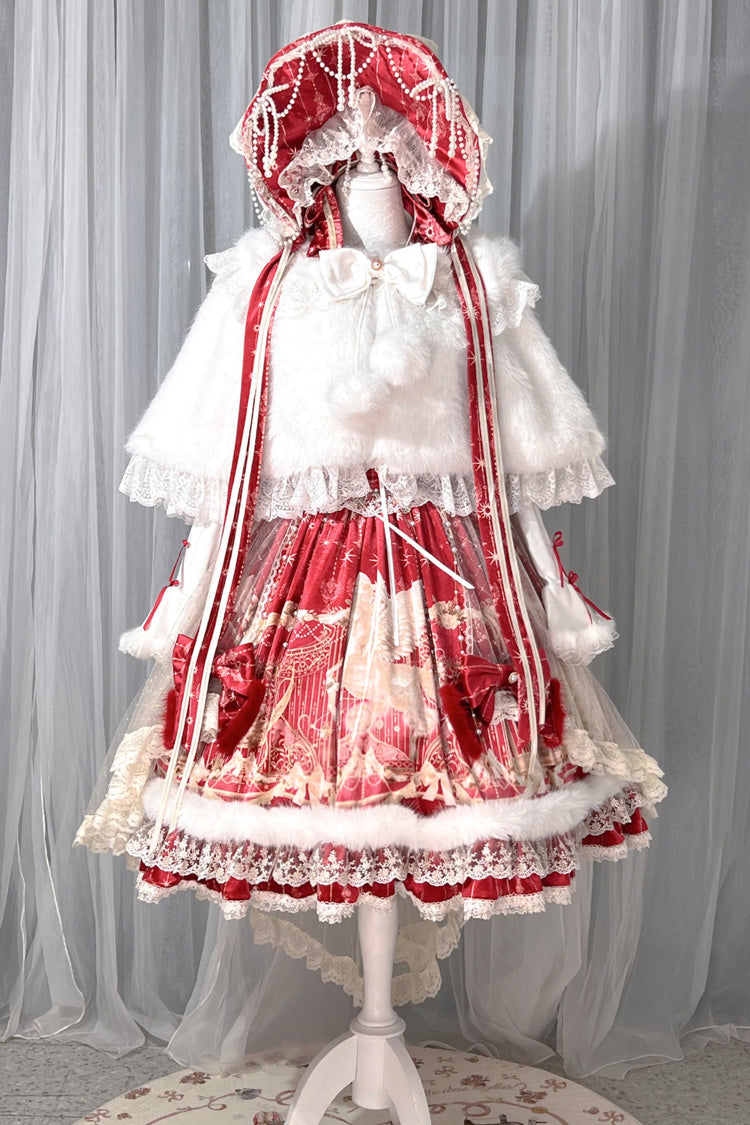 Lolita Jumper Skirt - Happy New Year, Red, Printed, Classic Style, Chinese-Inspired Style - additional product view 12