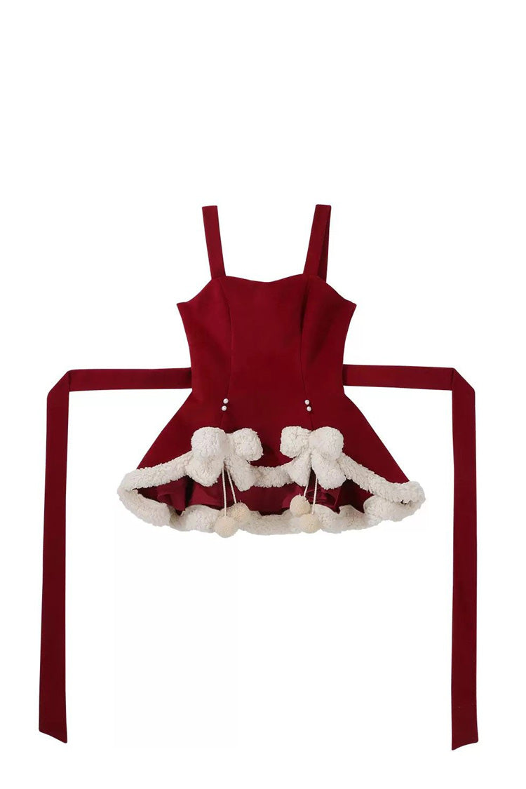 Lolita Jumper Skirt - Heart Bear, 2 Colors, Sweet Style, Embroidered - S Dress / M Dress / L Dress option
