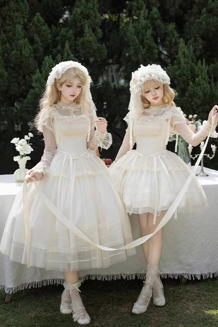 Lolita Jumper Skirt - Letters And Poems · Confession, Ivory, Square Collar, Long Length - additional product view 6