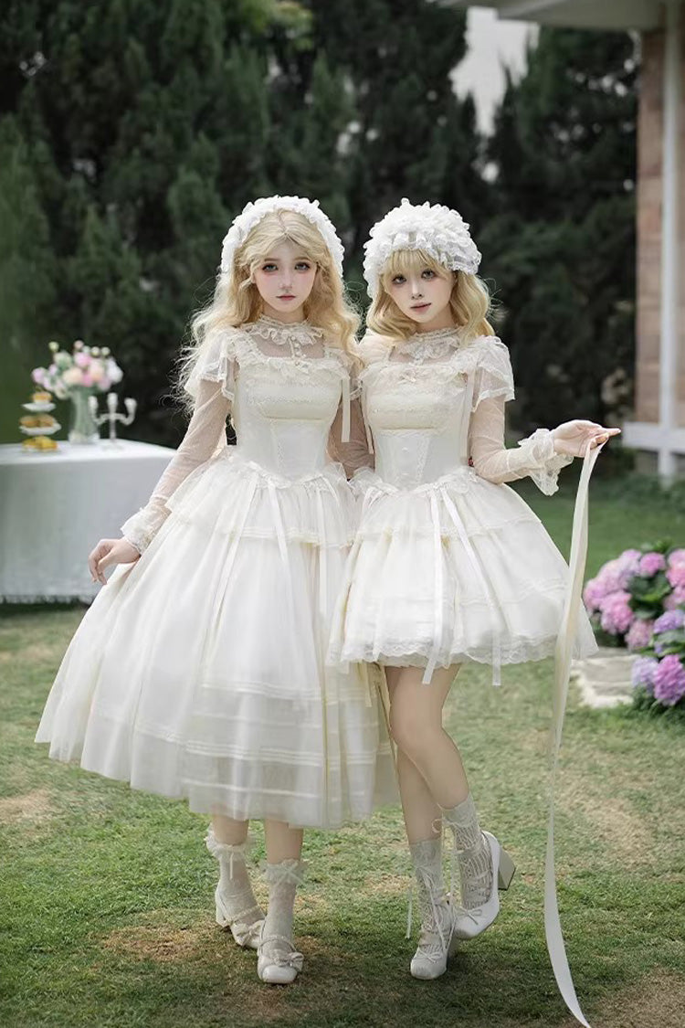 Lolita Jumper Skirt - Letters And Poems · Confession, Ivory, Square Collar, Long Length - additional product view 7