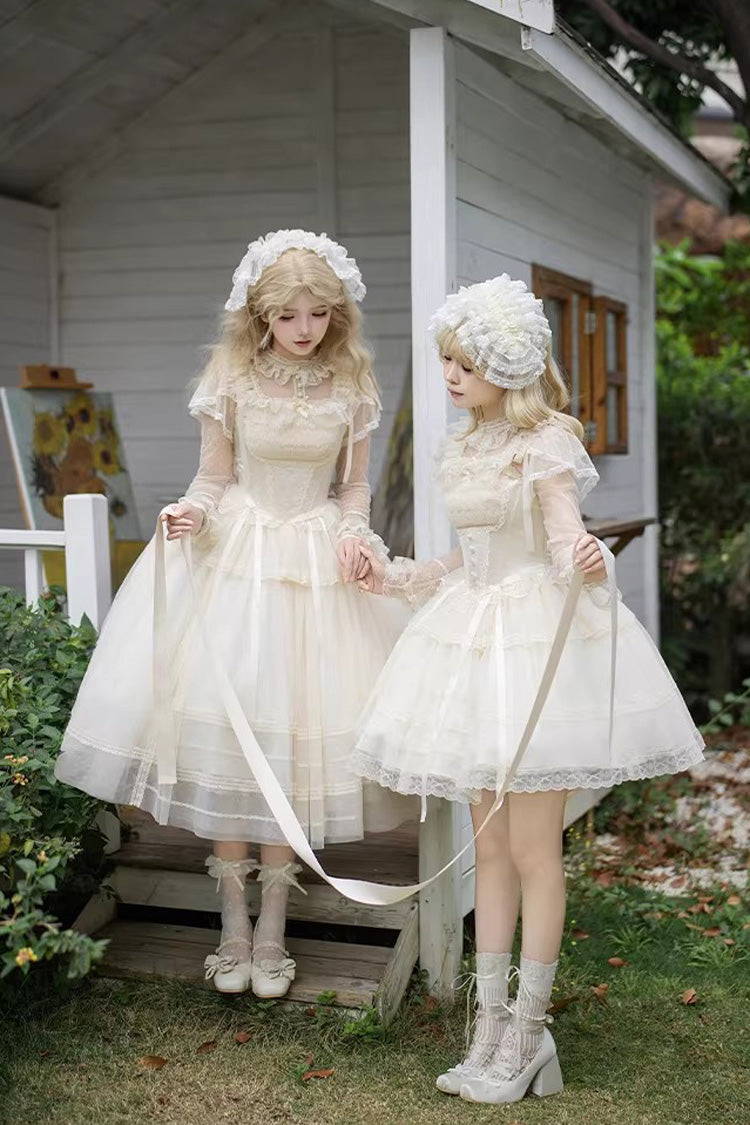 Lolita Jumper Skirt - Letters And Poems · Confession, Ivory, Square Collar, Long Length - additional product view 8