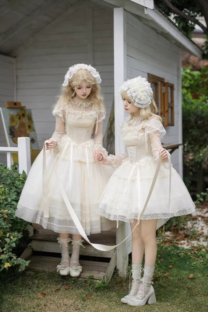 Lolita Jumper Skirt - Letters And Poems · Confession, Ivory, Square Collar, Long Length - additional product view 8