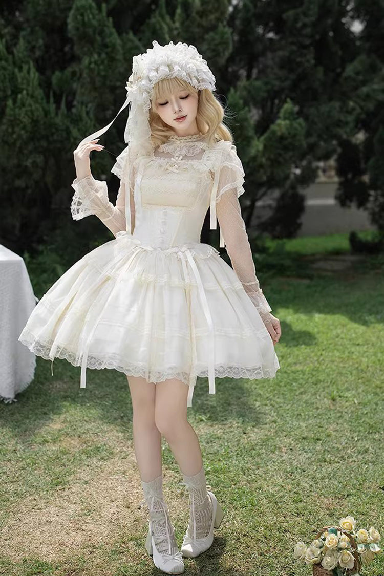Lolita Jumper Skirt - Letters And Poems · Confession, Ivory, Square Collar, Long Length - additional product view 11
