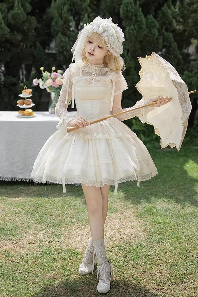 Lolita Jumper Skirt - Letters And Poems · Confession, Ivory, Square Collar, Long Length - additional product view 13