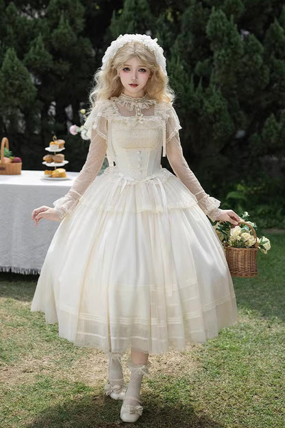 Lolita Jumper Skirt - Letters And Poems · Confession, Ivory, Square Collar, Long Length - additional product view 15