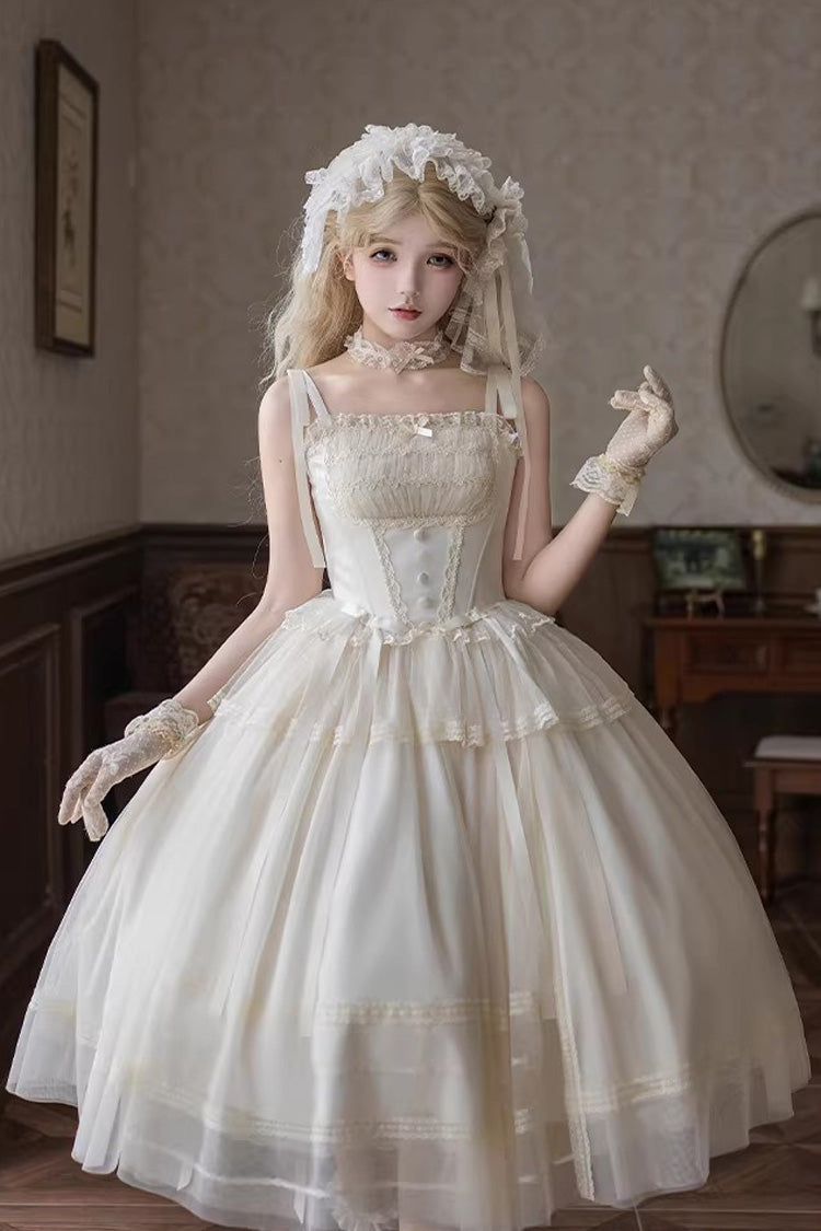 Lolita Jumper Skirt - Letters And Poems · Confession, Ivory, Square Collar, Long Length - additional product view 18