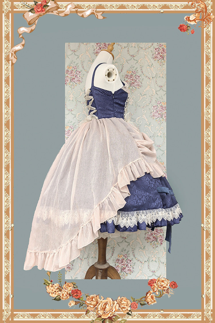 Lolita Jumper Skirt - Lilith’s Cage, 2 Colors, Lace-Up, Gothic Style, Bow Detail - additional product view 11