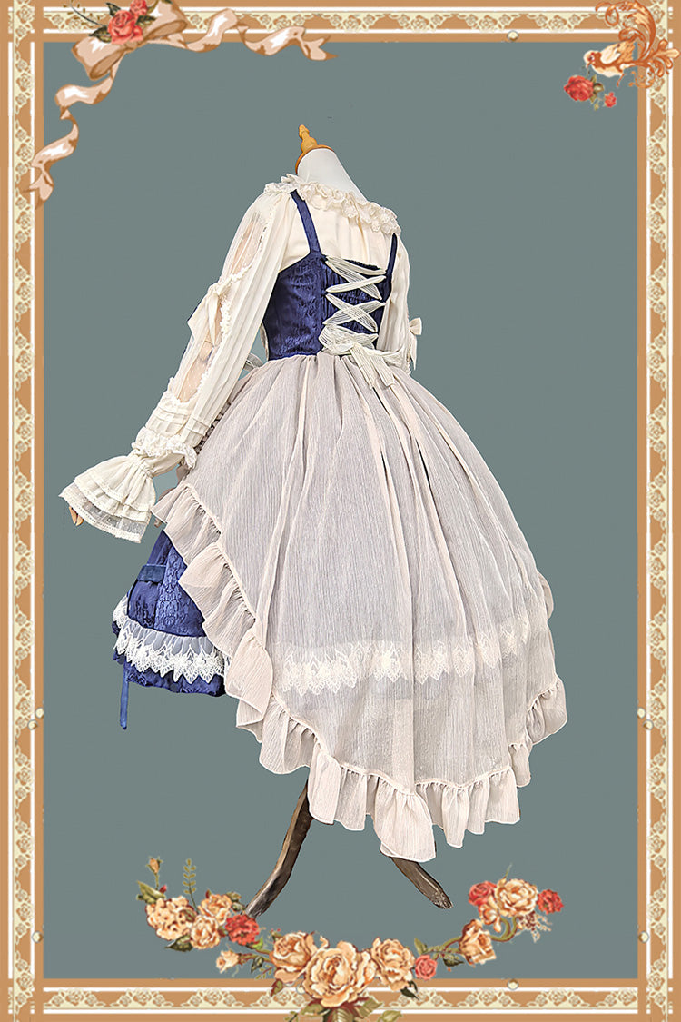 Lolita Jumper Skirt - Lilith’s Cage, 2 Colors, Lace-Up, Gothic Style, Bow Detail - additional product view 12
