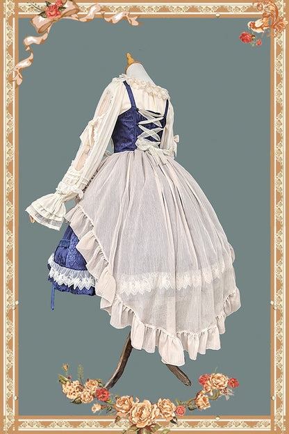 Lolita Jumper Skirt - Lilith’s Cage, 2 Colors, Lace-Up, Gothic Style, Bow Detail - additional product view 12