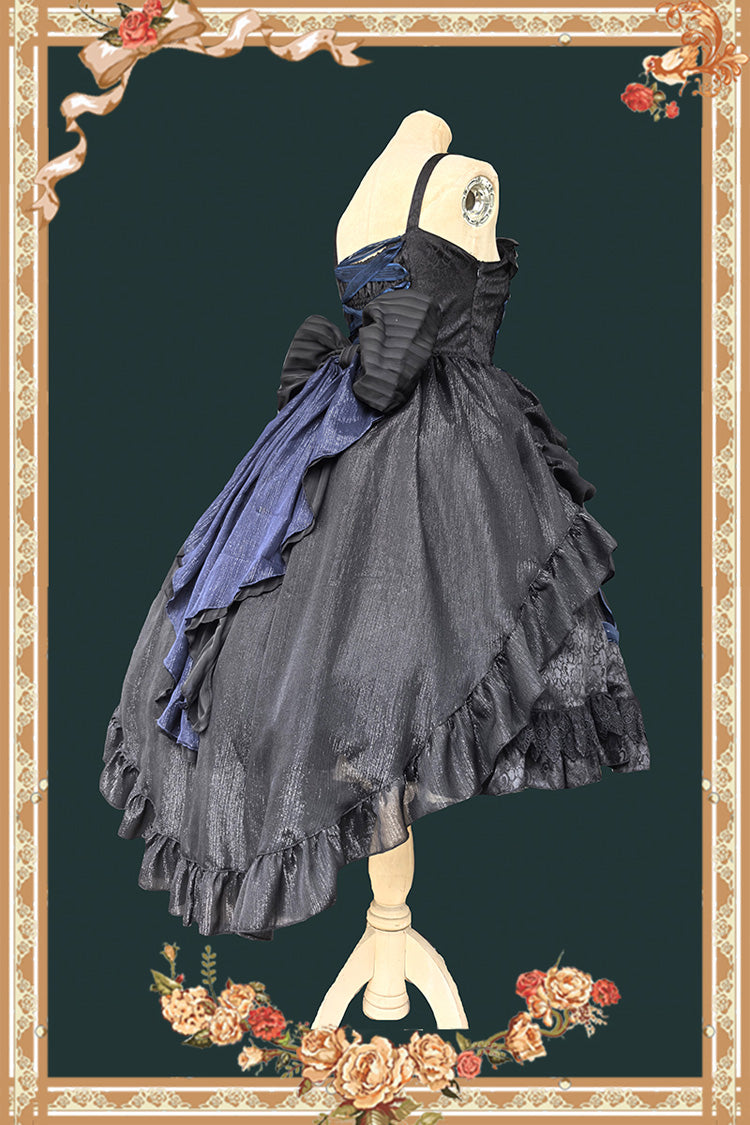 Lolita Jumper Skirt - Lilith’s Cage, 2 Colors, Lace-Up, Gothic Style, Bow Detail - additional product view 14