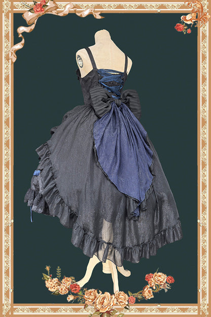 Lolita Jumper Skirt - Lilith’s Cage, 2 Colors, Lace-Up, Gothic Style, Bow Detail - additional product view 15