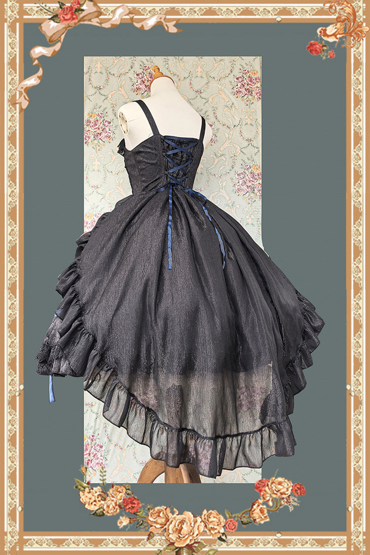 Lolita Jumper Skirt - Lilith’s Cage, 2 Colors, Lace-Up, Gothic Style, Bow Detail - additional product view 16