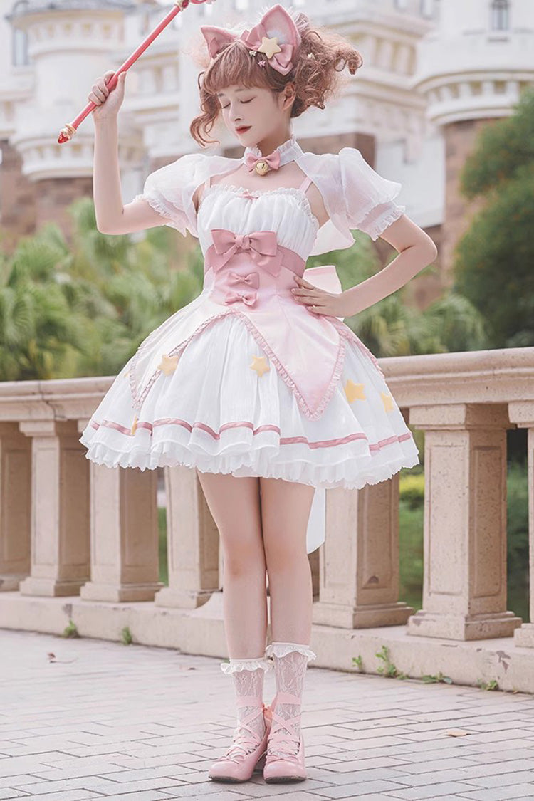 Lolita Jumper Skirt - Magic Star Decoration, 2 Colors, Bow Detail, Sweet Style - additional product view 2