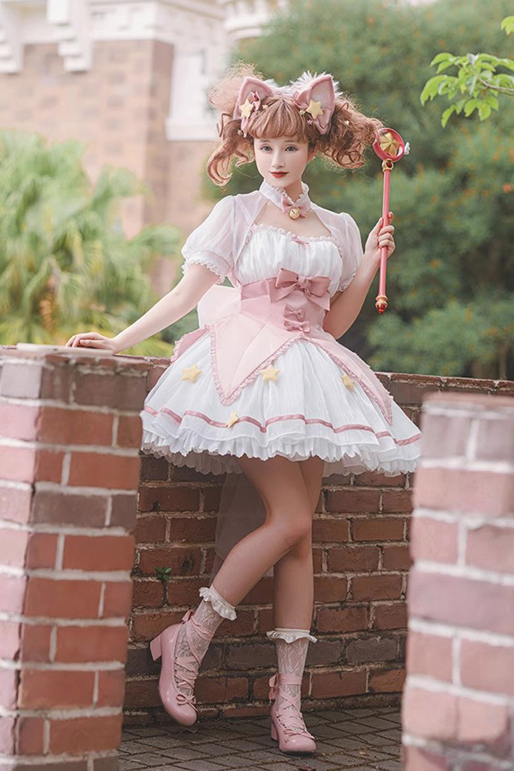 Lolita Jumper Skirt - Magic Star Decoration, 2 Colors, Bow Detail, Sweet Style - additional product view 5