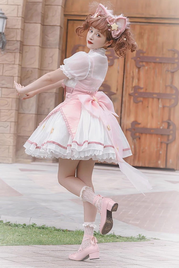 Lolita Jumper Skirt - Magic Star Decoration, 2 Colors, Bow Detail, Sweet Style - additional product view 6