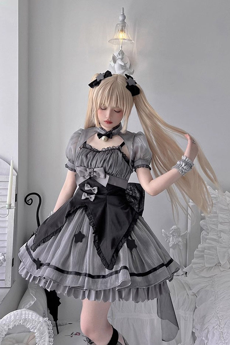 Lolita Jumper Skirt - Magic Star Decoration, 2 Colors, Bow Detail, Sweet Style - additional product view 9