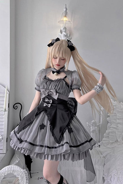 Lolita Jumper Skirt - Magic Star Decoration, 2 Colors, Bow Detail, Sweet Style - additional product view 9