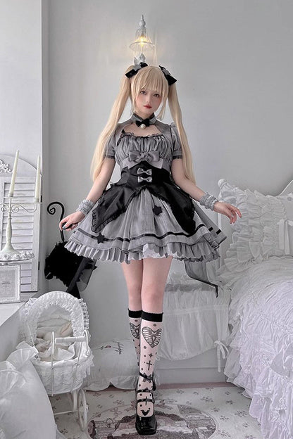 Lolita Jumper Skirt - Magic Star Decoration, 2 Colors, Bow Detail, Sweet Style - additional product view 12