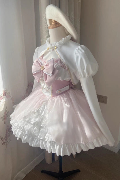 Lolita Jumper Skirt - Magical Girl, 2 Colors, Bow Detail, Ruffled, Sweet Style - additional product view 2