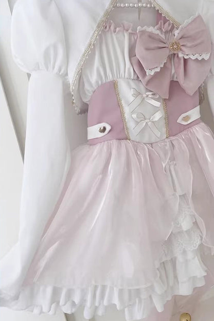 Lolita Jumper Skirt - Magical Girl, 2 Colors, Bow Detail, Ruffled, Sweet Style - additional product view 5