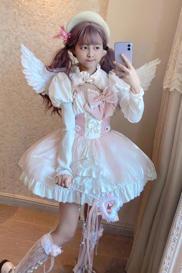 Lolita Jumper Skirt - Magical Girl, 2 Colors, Bow Detail, Ruffled, Sweet Style - main product image