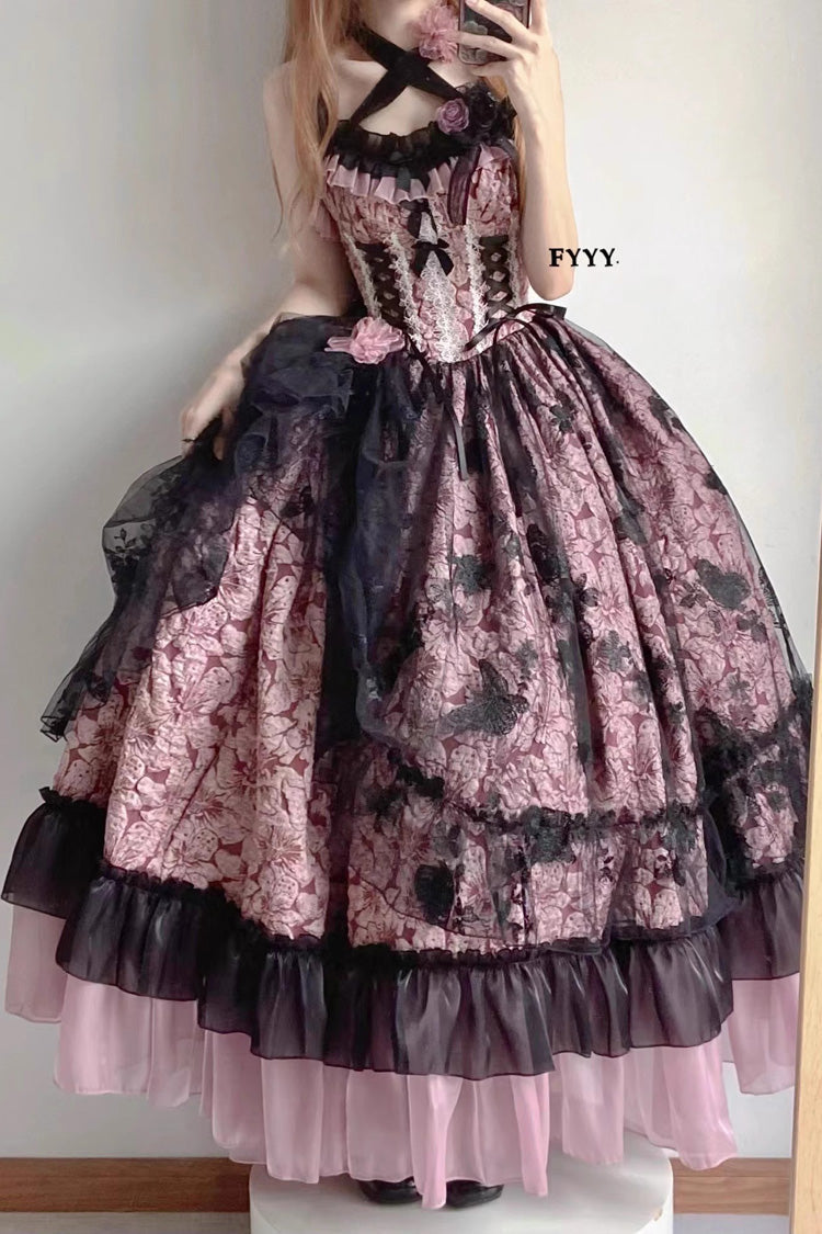 Lolita Jumper Skirt - Medea Kiss Halloween Witch, 2 Colors, Bow Detail, Lace Trim, Ruffled - additional product view 5