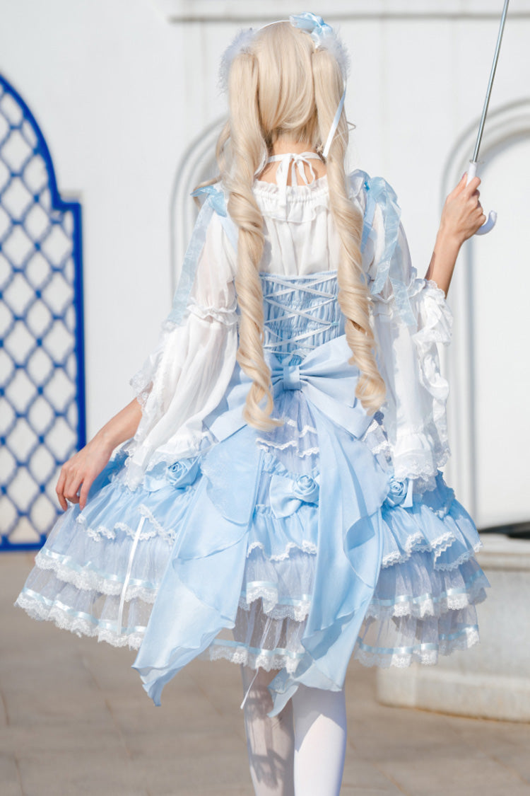 Lolita Jumper Skirt - Moonlight Mirror, 2 Colors, Ruffled, Layered, Sweet Style - additional product view 5