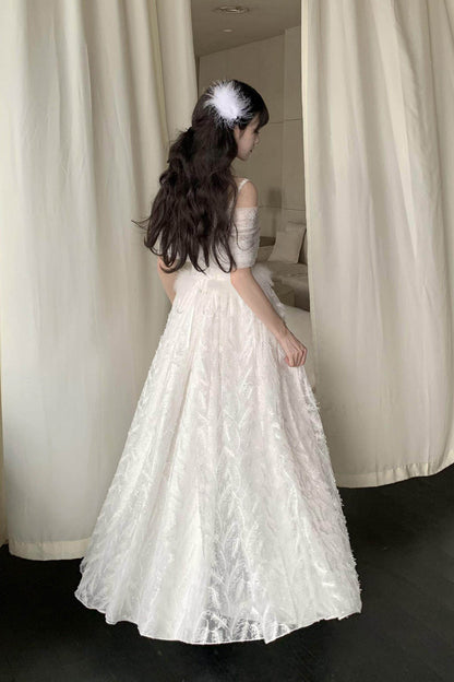 Lolita Jumper Skirt - Moonlight, White, Embroidered, Gothic Style, Bow Detail - additional product view 3