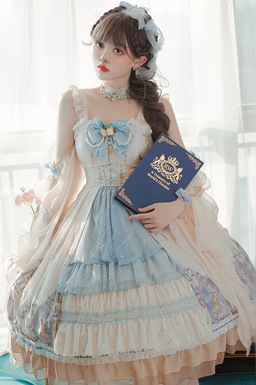 Lolita Jumper Skirt - Multi-color Cardigan, Multi-Color, Sweet Style, Bow Detail, Ruffled - additional product view 2