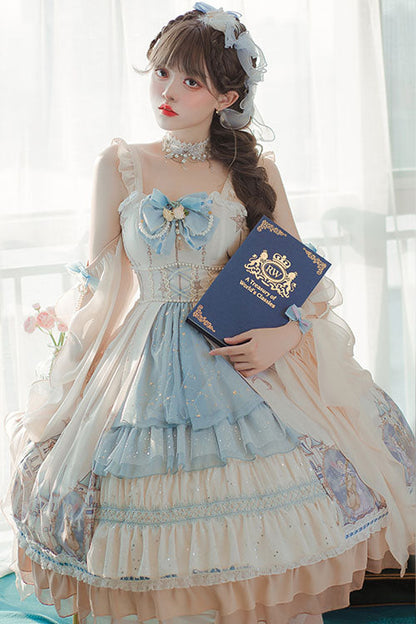 Lolita Jumper Skirt - Multi-color Cardigan, Multi-Color, Sweet Style, Bow Detail, Ruffled - additional product view 2