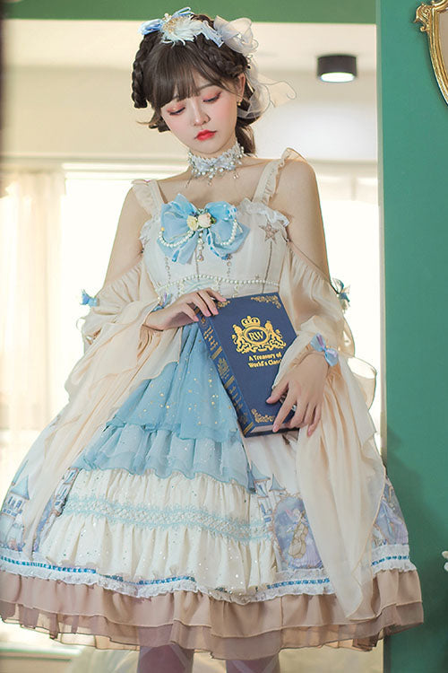 Lolita Jumper Skirt - Multi-color Cardigan, Multi-Color, Sweet Style, Bow Detail, Ruffled - additional product view 3