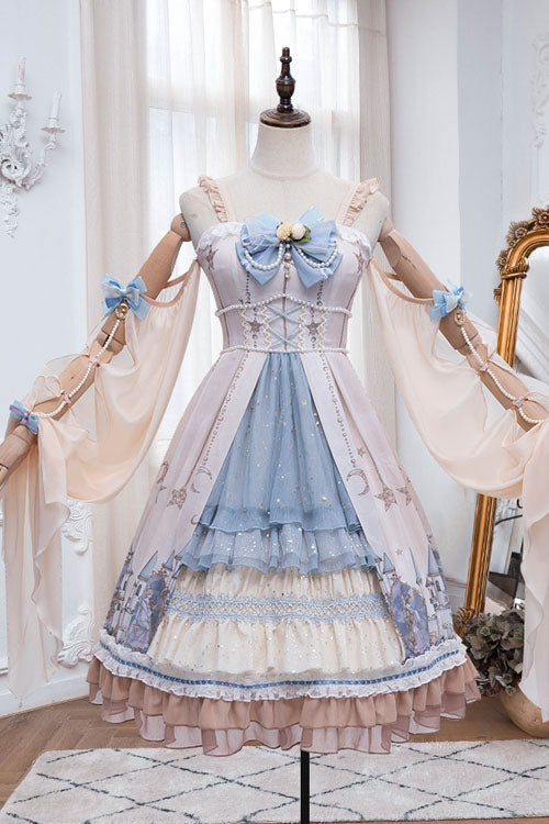 Lolita Jumper Skirt - Multi-color Cardigan, Multi-Color, Sweet Style, Bow Detail, Ruffled - additional product view 4