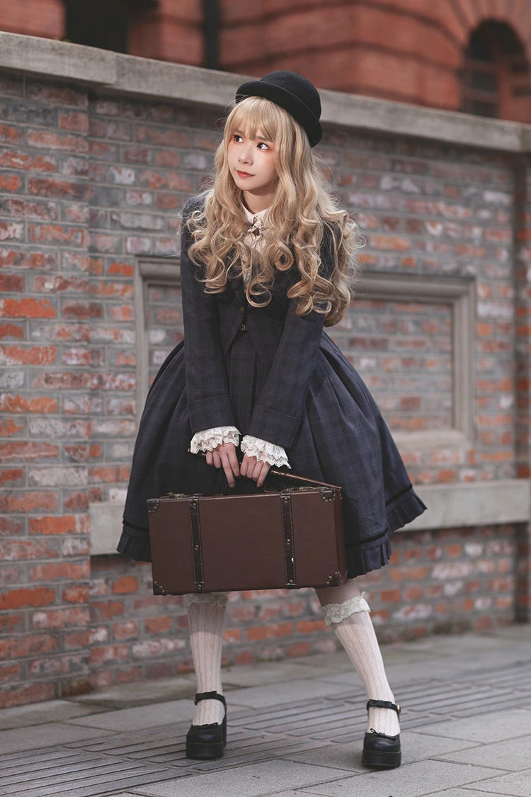 Lolita Jumper Skirt - Princess Lost In The Fog, 2 Colors, Classic Style, Ruffled - additional product view 2