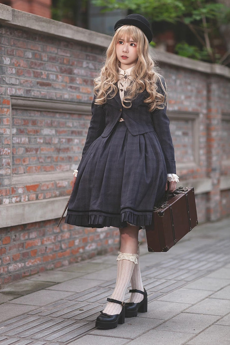 Lolita Jumper Skirt - Princess Lost In The Fog, 2 Colors, Classic Style, Ruffled - additional product view 3