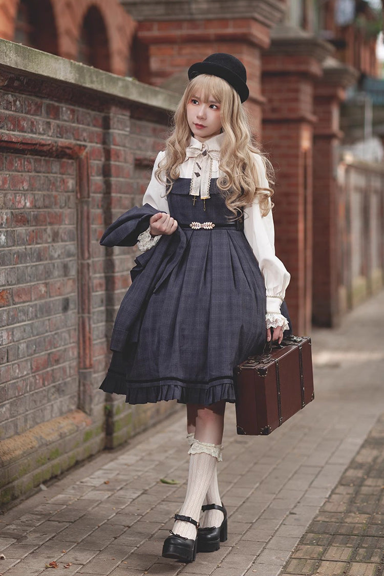 Lolita Jumper Skirt - Princess Lost In The Fog, 2 Colors, Classic Style, Ruffled - additional product view 5